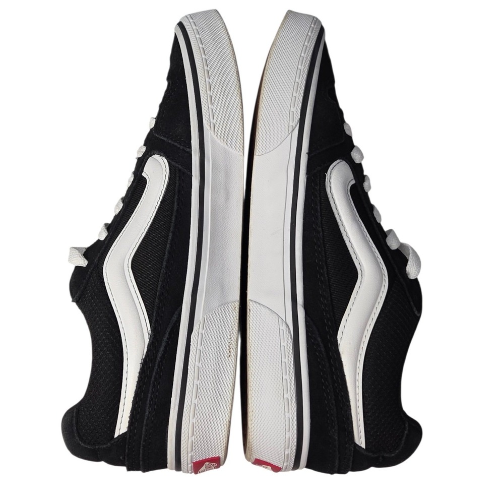 Vans Caldrone Sneakers Womens 8 Black White Skate Casual Low Top Lace Up Shoes - Picture 6 of 9